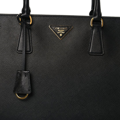 Prada affiano Lux Extra Large Galleria Double Zip Tote Black 9 of 14