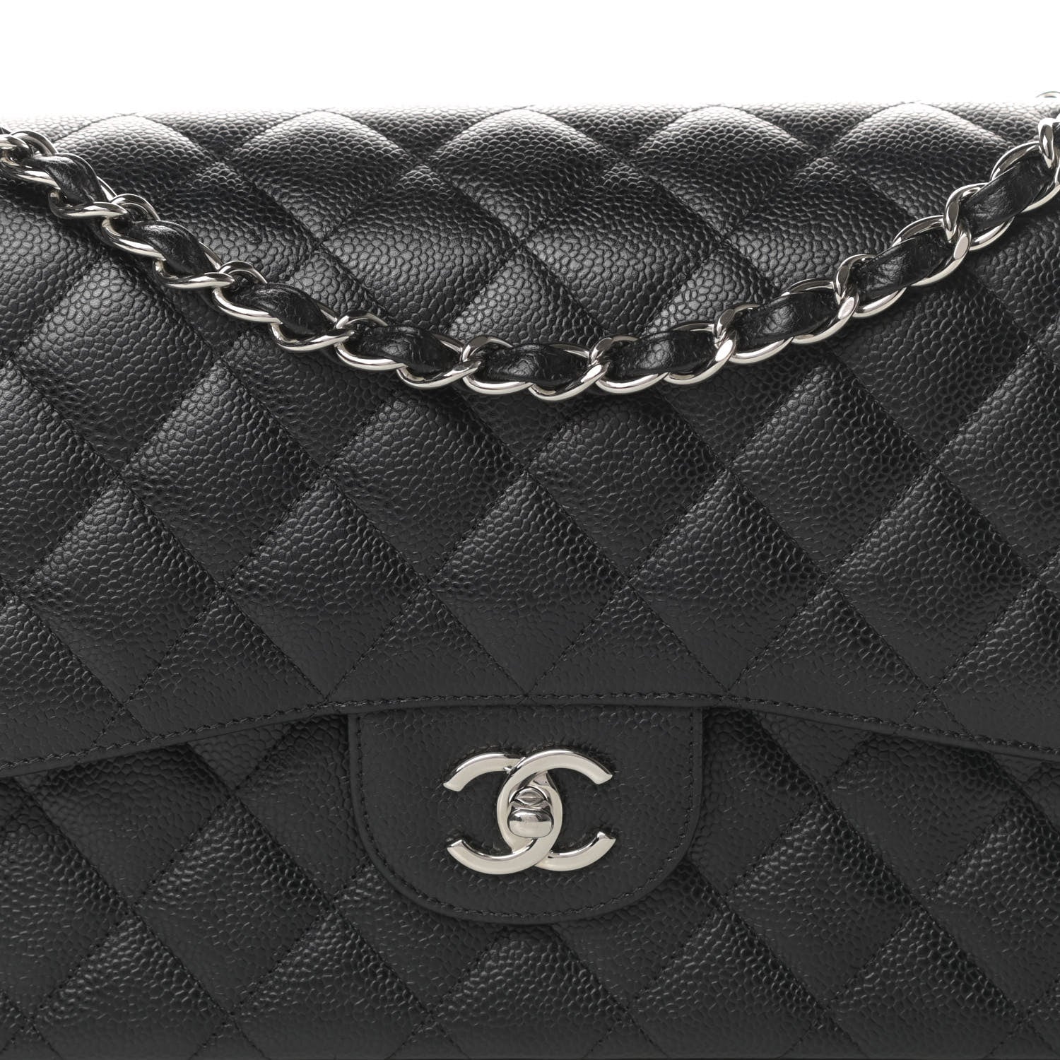 Chanel Caviar Quilted Jumbo Double Flap Black 8 of 16