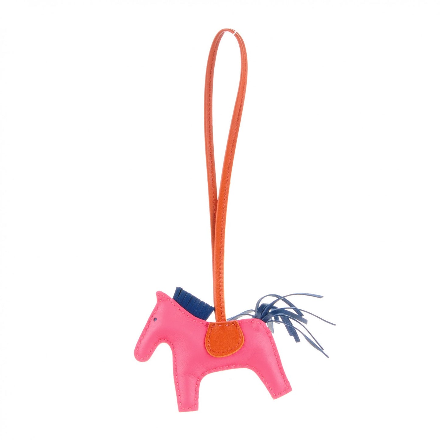 Milo Lambskin Grigri Rodeo Bag Charm PM Rose Azalee Cornaline Bleu De Malte