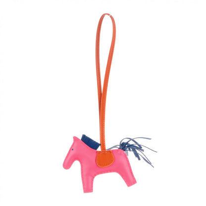 Hermes Milo Lambskin Grigri Rodeo Bag Charm PM Rose Azalee Cornaline Bleu De Malte 1 of 4