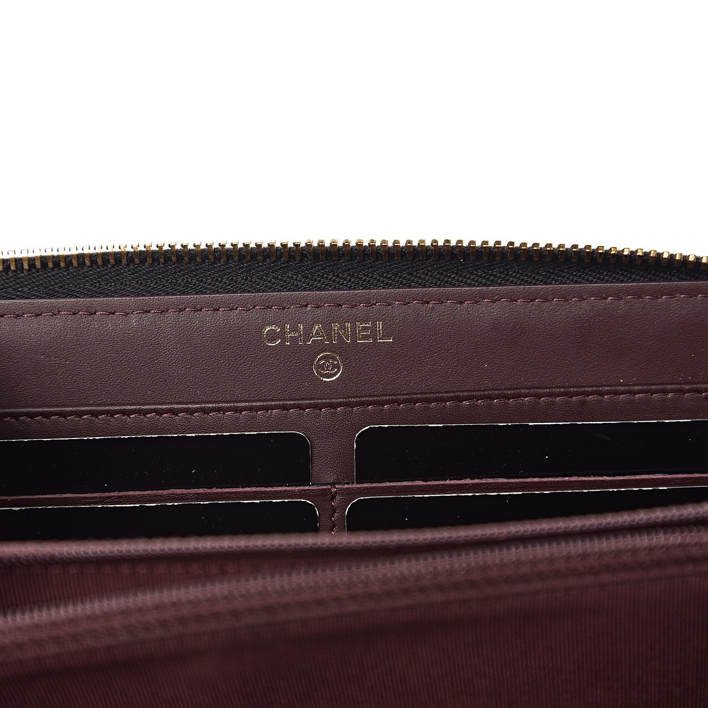 Caviar Quilted Large Gusset Zip Around Wallet Black