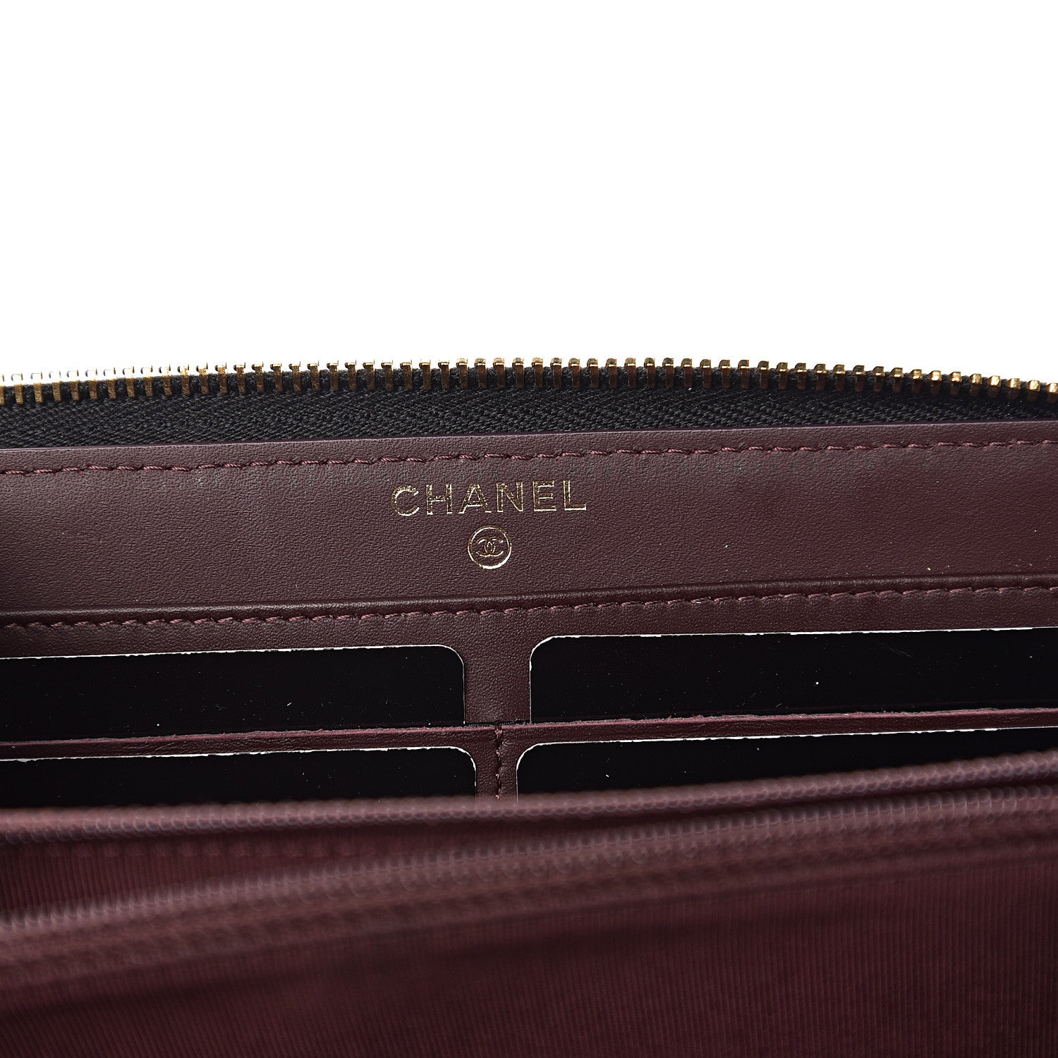 Chanel Caviar Quilted Large Gusset Zip Around Wallet Black 5 of 7