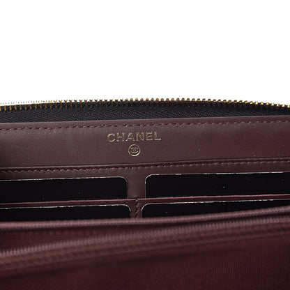 Chanel Caviar Quilted Large Gusset Zip Around Wallet Black 5 of 7