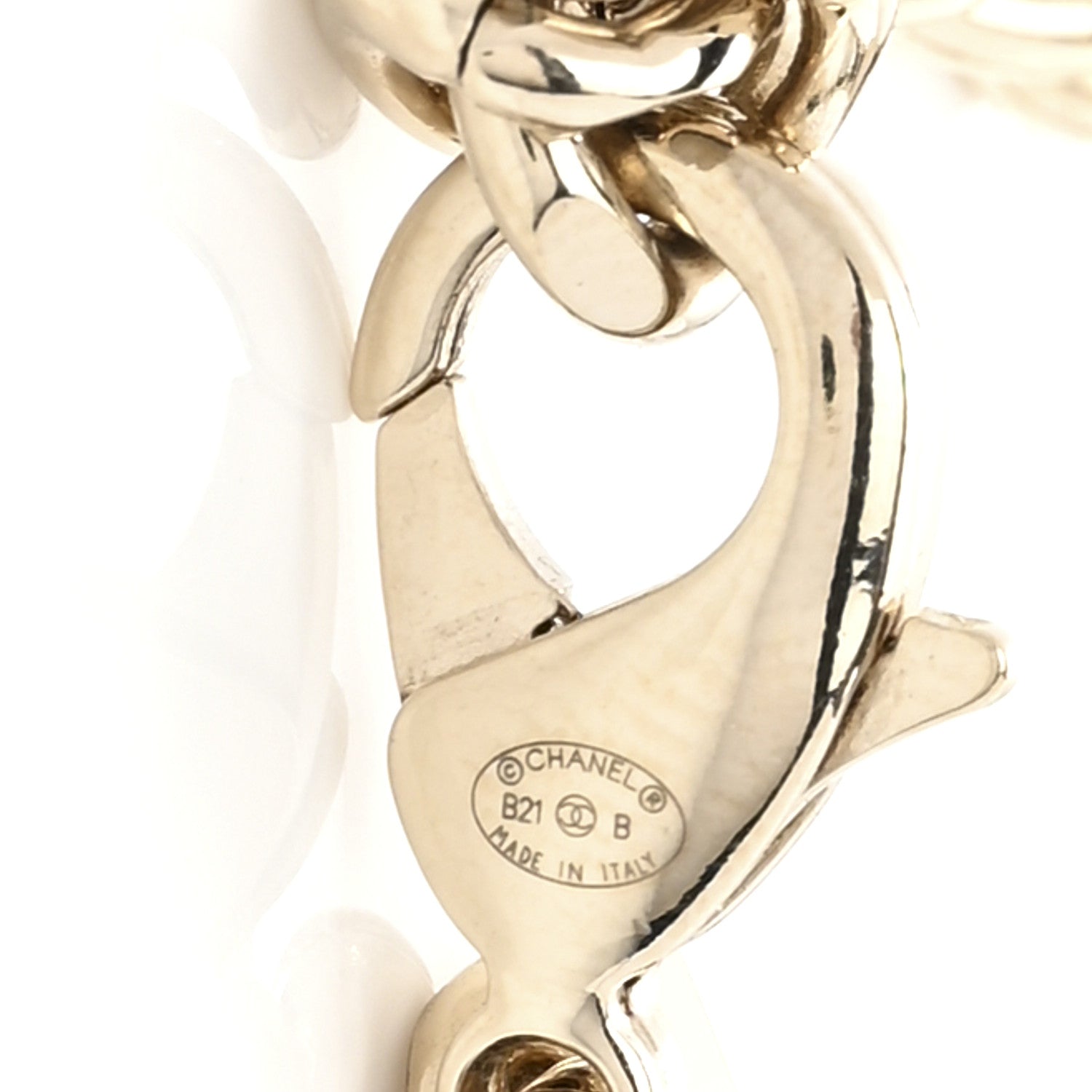 Chanel Metal Lambskin CC Square Choker Gold Black White 5 of 7