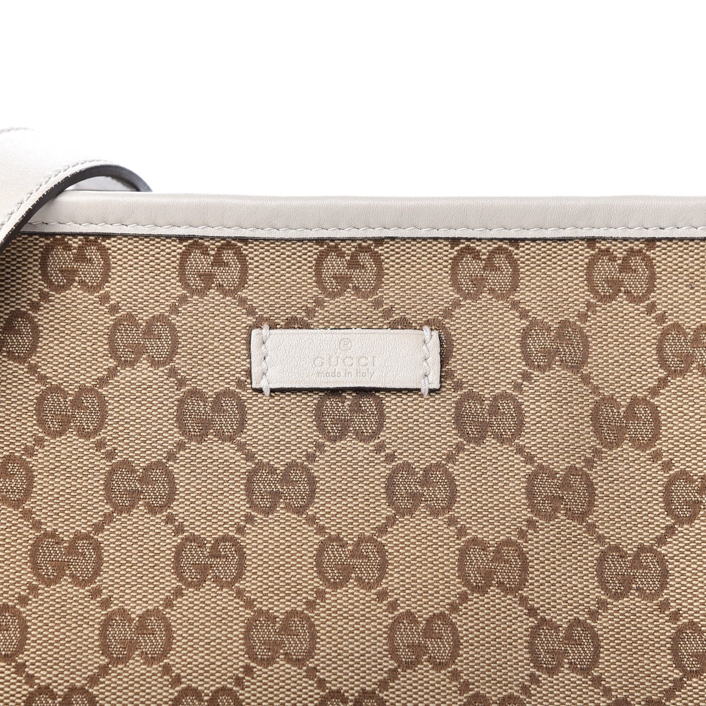 Monogram Medium Flat Messenger Bag Off White