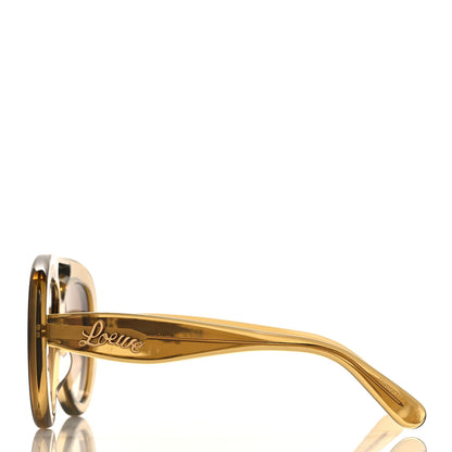 Loewe Acetate Curvy Aviator Sunglasses LW40144U Dark Green Brown 3 of 7