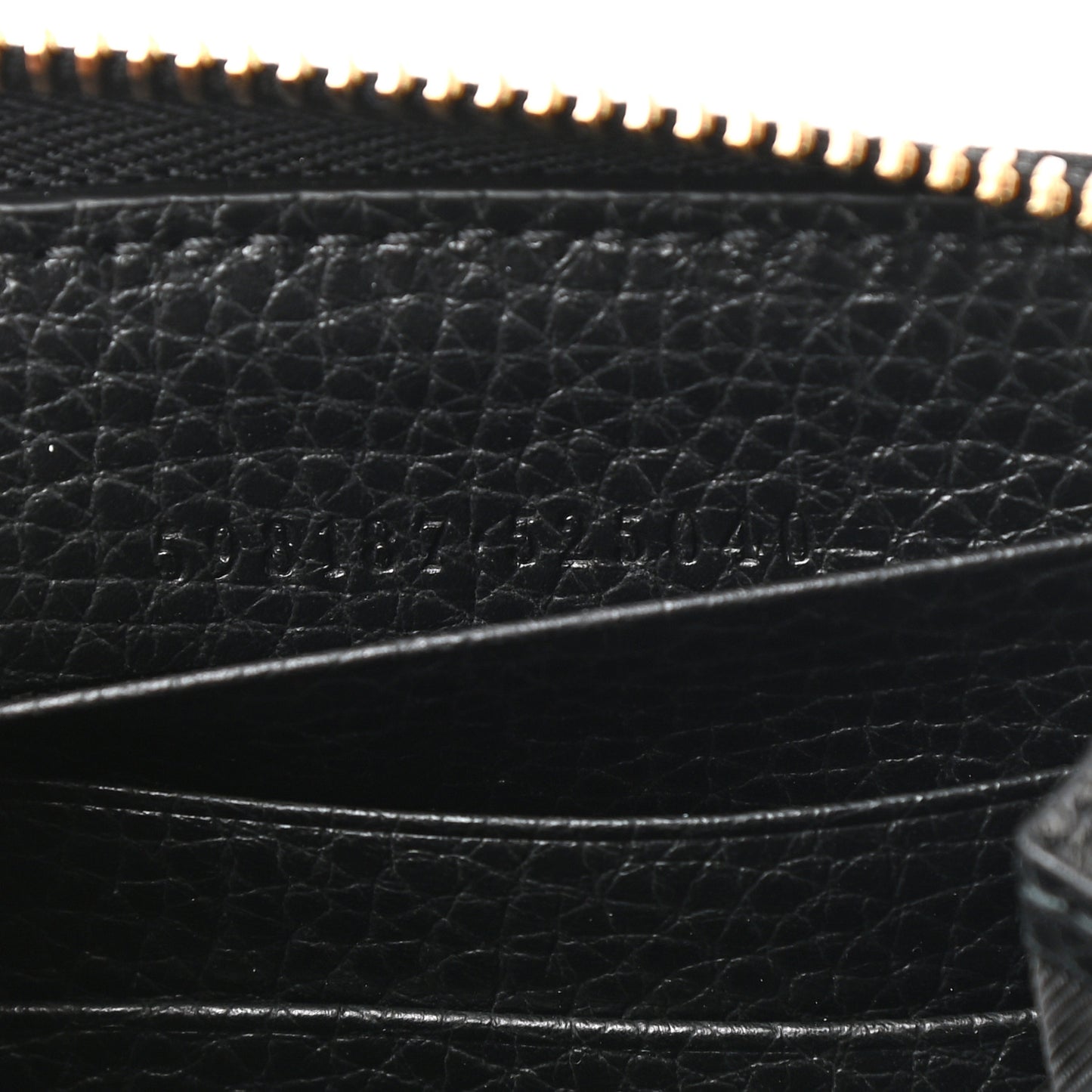 Pebbled Calfskin Soho Zip Around Wallet Black