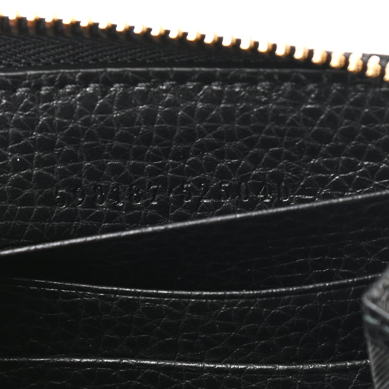 Gucci Pebbled Calfskin Soho Zip Around Wallet Black 7 of 7