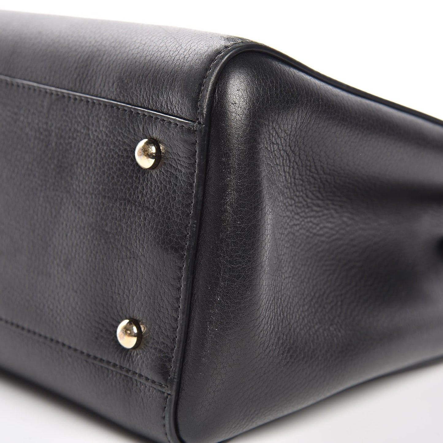 Grained Calfskin Small Neo Executive Shopper Tote Black