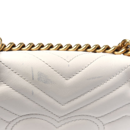 Gucci Calfskin Matelasse Mini GG Marmont Shoulder Bag White 18 of 24