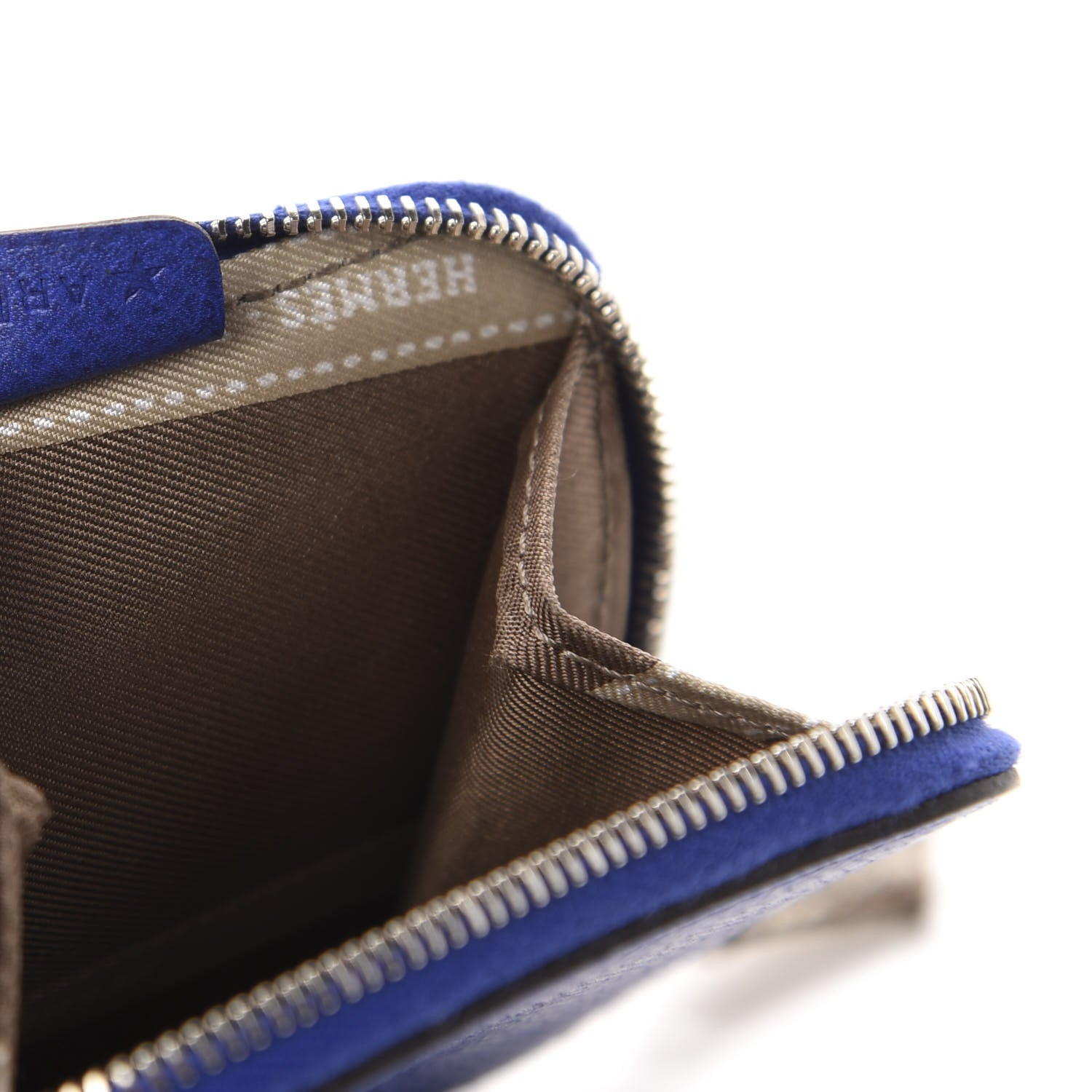 Hermes Epsom Silk'in Coin Purse Bleu Electrique 7 of 7