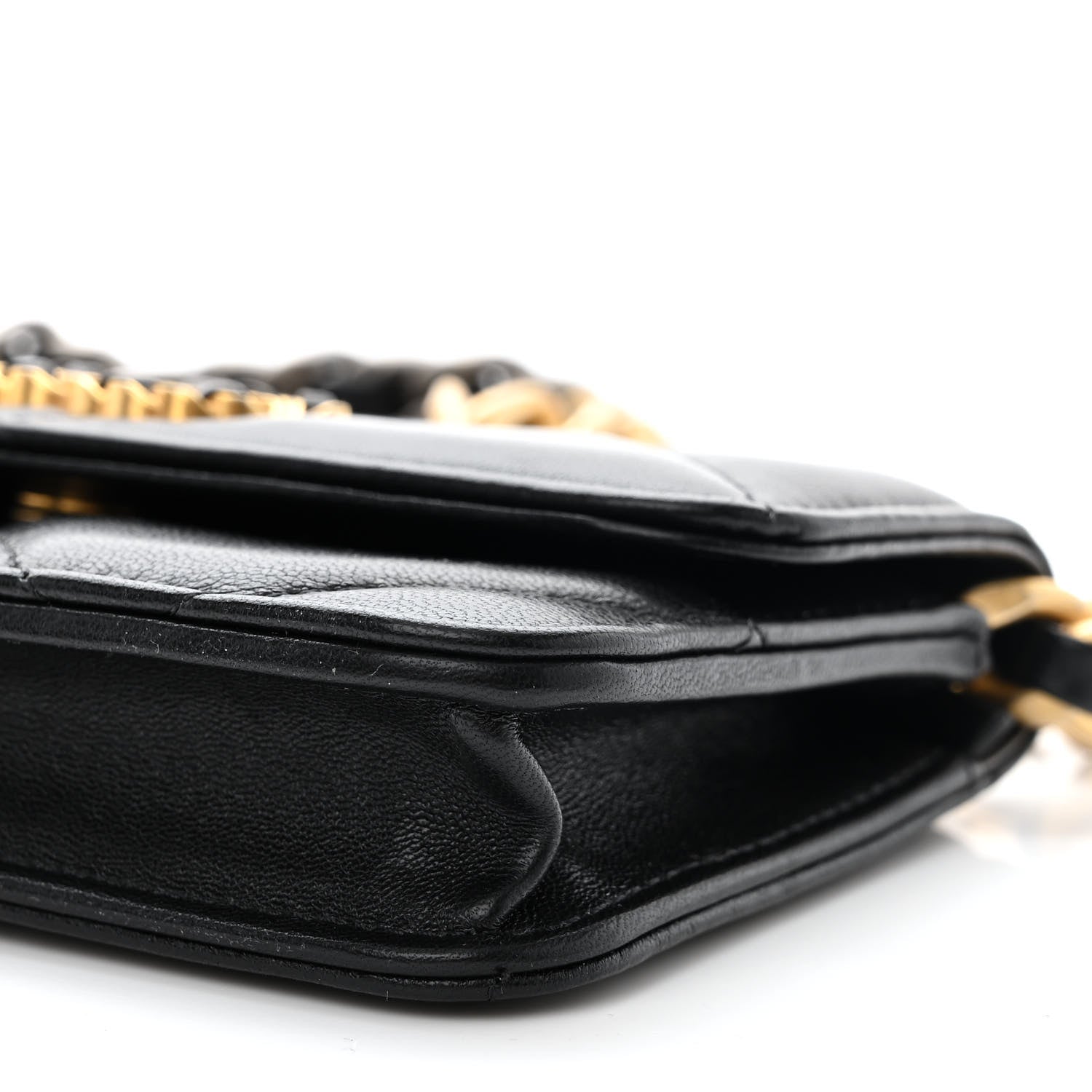 Chanel Lambskin Quilted Chanel 19 Clutch With Chain Black 11 of 12