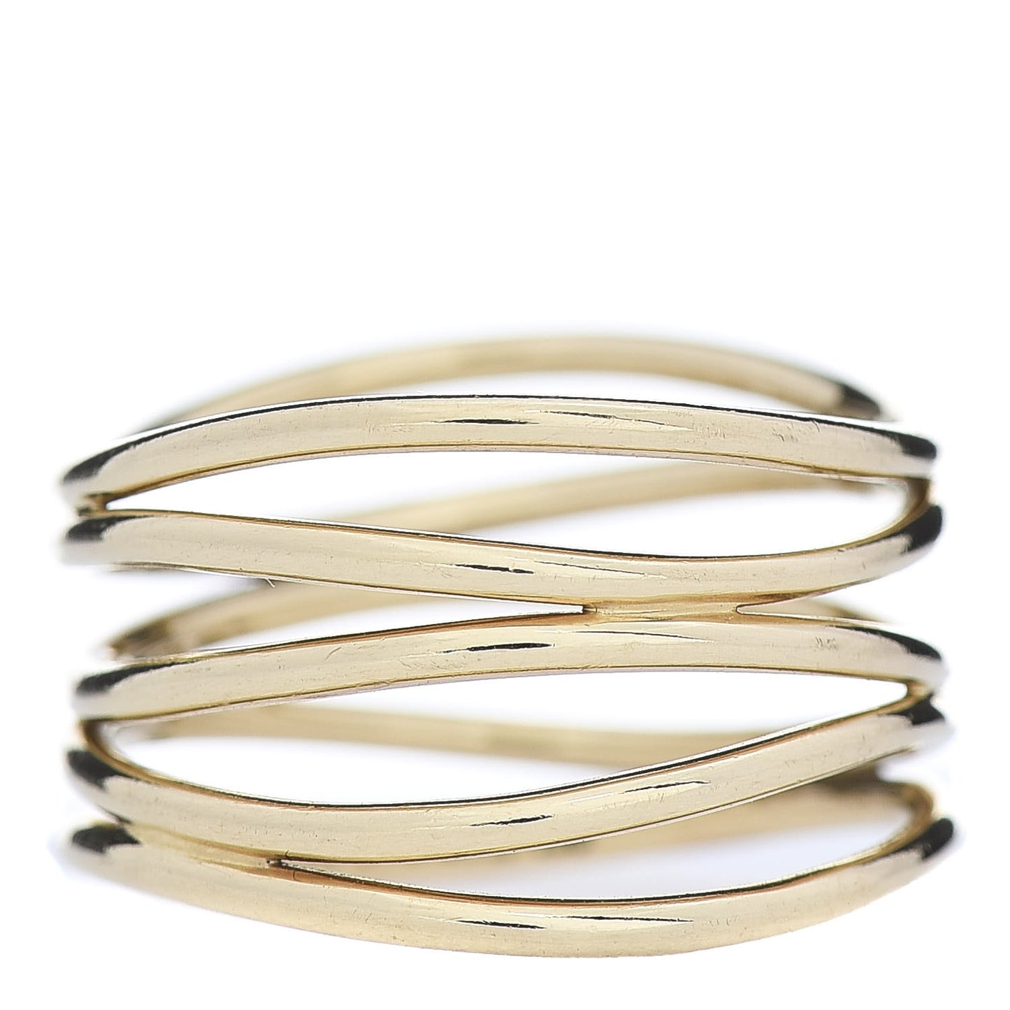 18K Yellow Gold Elsa Peretti 5 Row Wave Ring 50 5.25