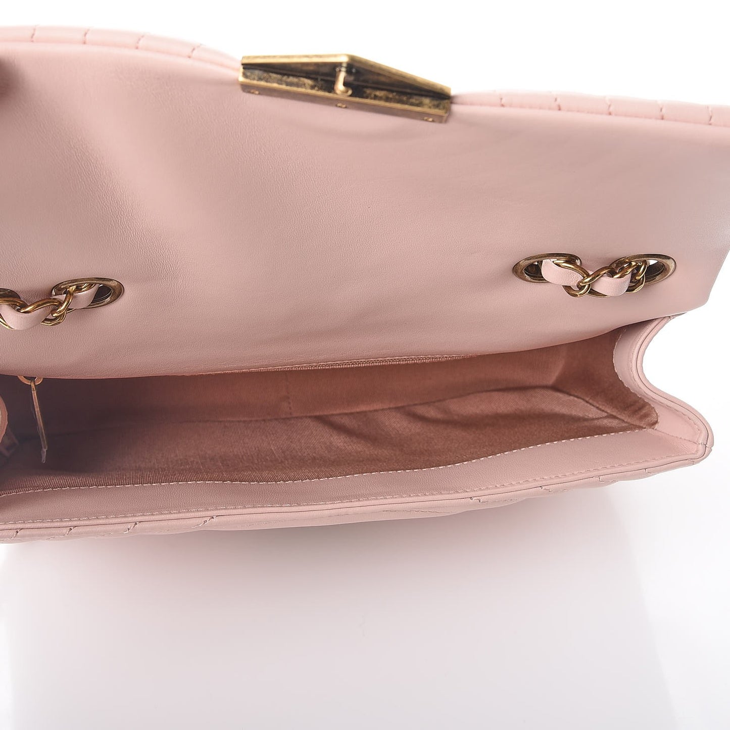 Lambskin Borse Romane Single Flap Light Pink