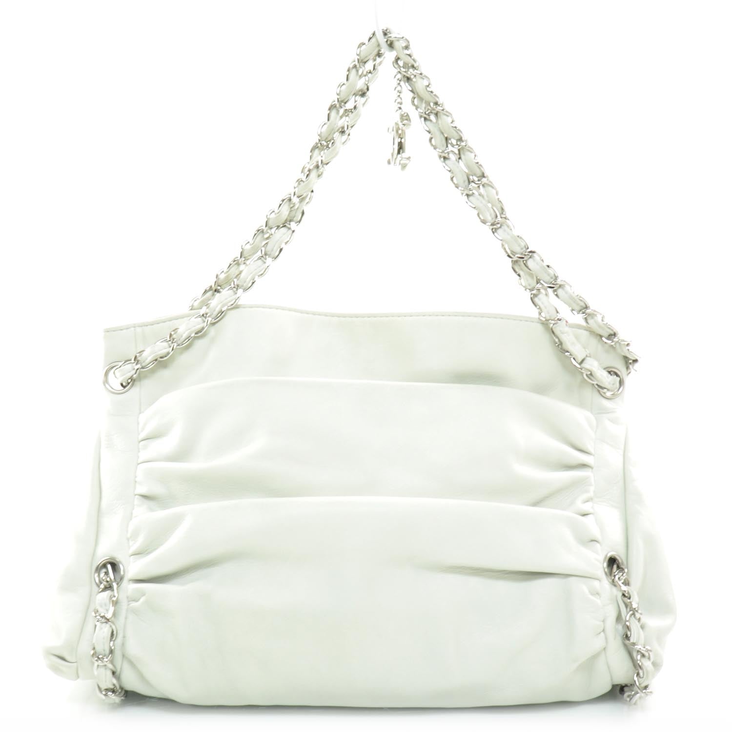Chanel Lambskin Sharpei Large Bag Light Green Mint 4 of 10