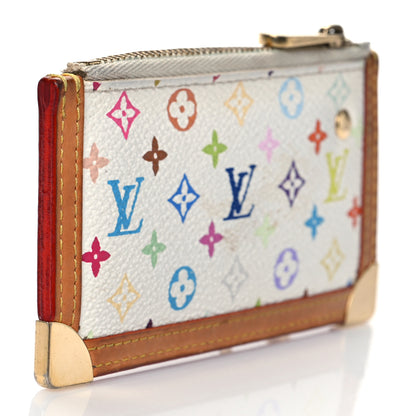Louis Vuitton Monogram Multicolor Key Pouch White 3 of 7