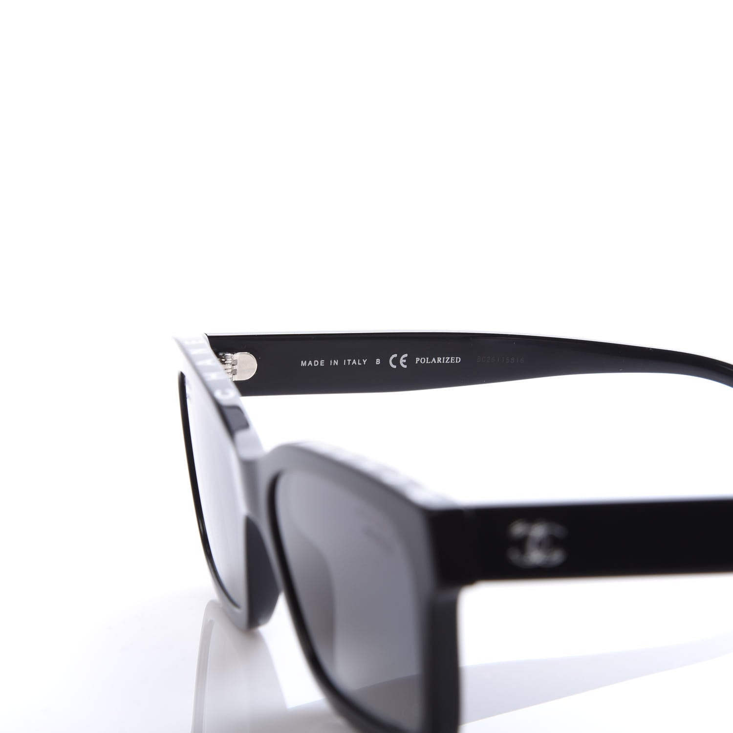 Chanel Acetate Polarized Square Sunglasses 5417 Black 6 of 9