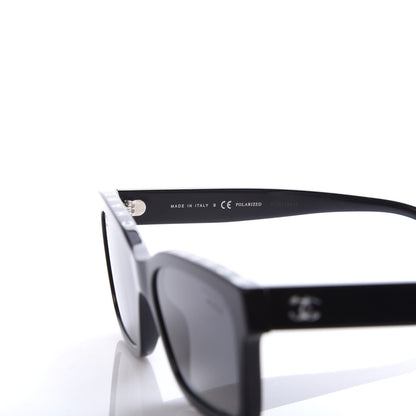 Chanel Acetate Polarized Square Sunglasses 5417 Black 6 of 9