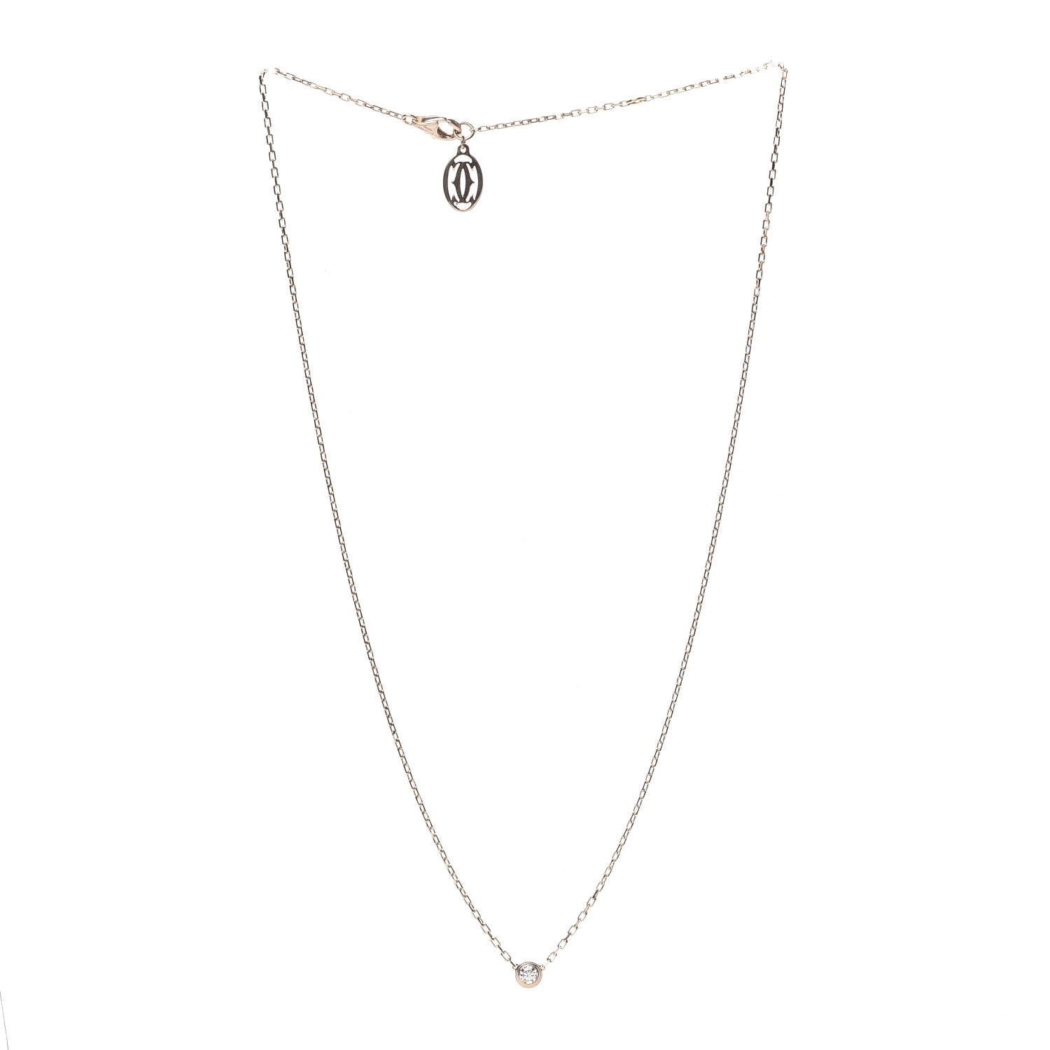 Cartier 18K Pink Gold Diamond SM D'Amour Pendant Necklace 3 of 6