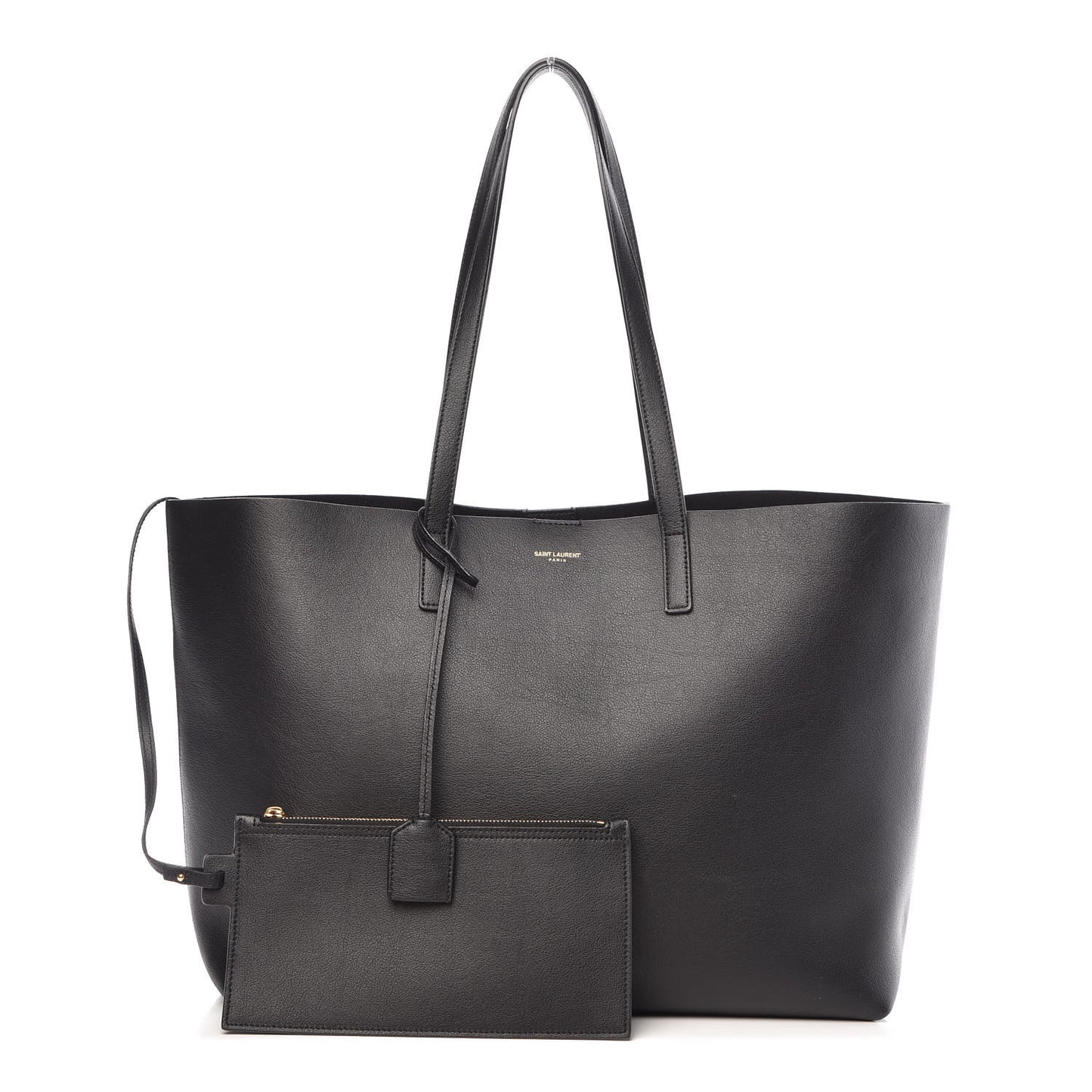 Calfskin Large Shopping Tote Black