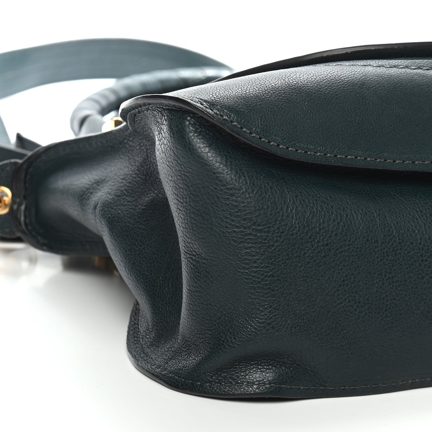 Natural Grain Calfskin Medium Marcie Satchel Teal