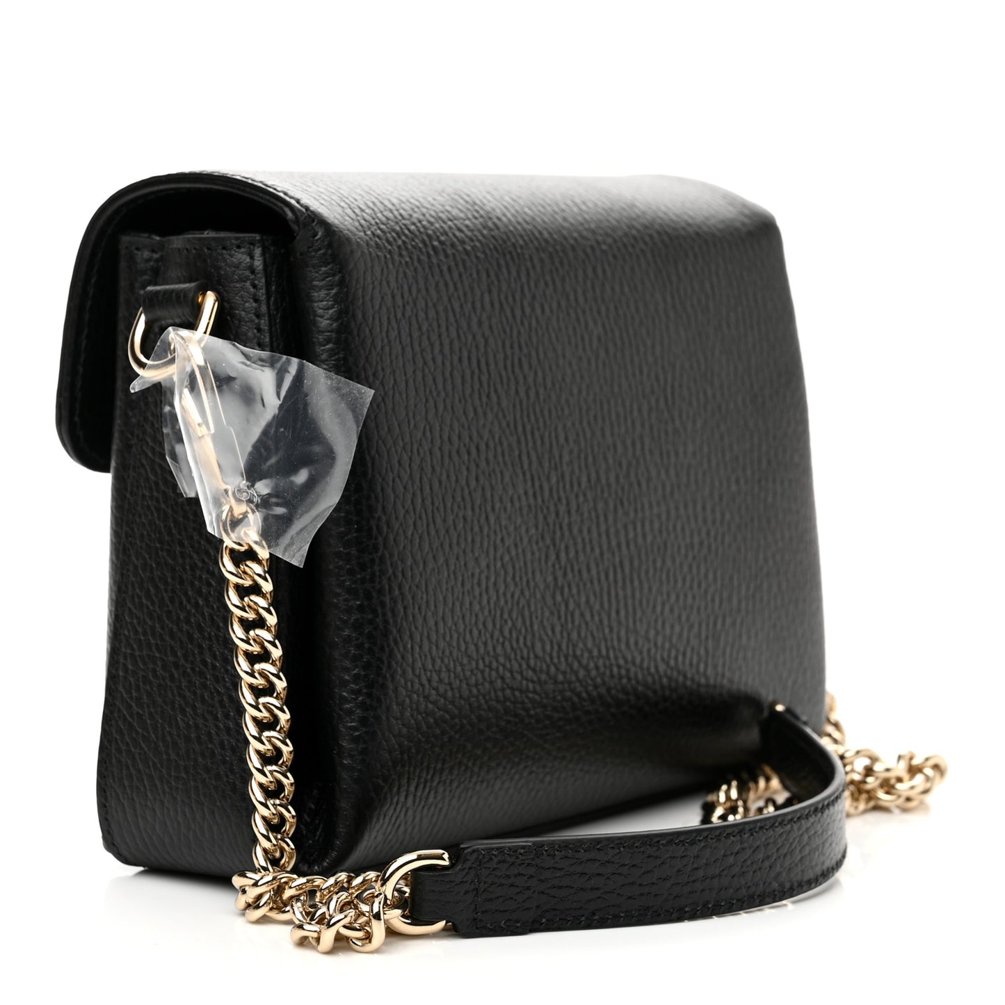 Dollar Calfskin Interlocking G Crossbody Bag Black