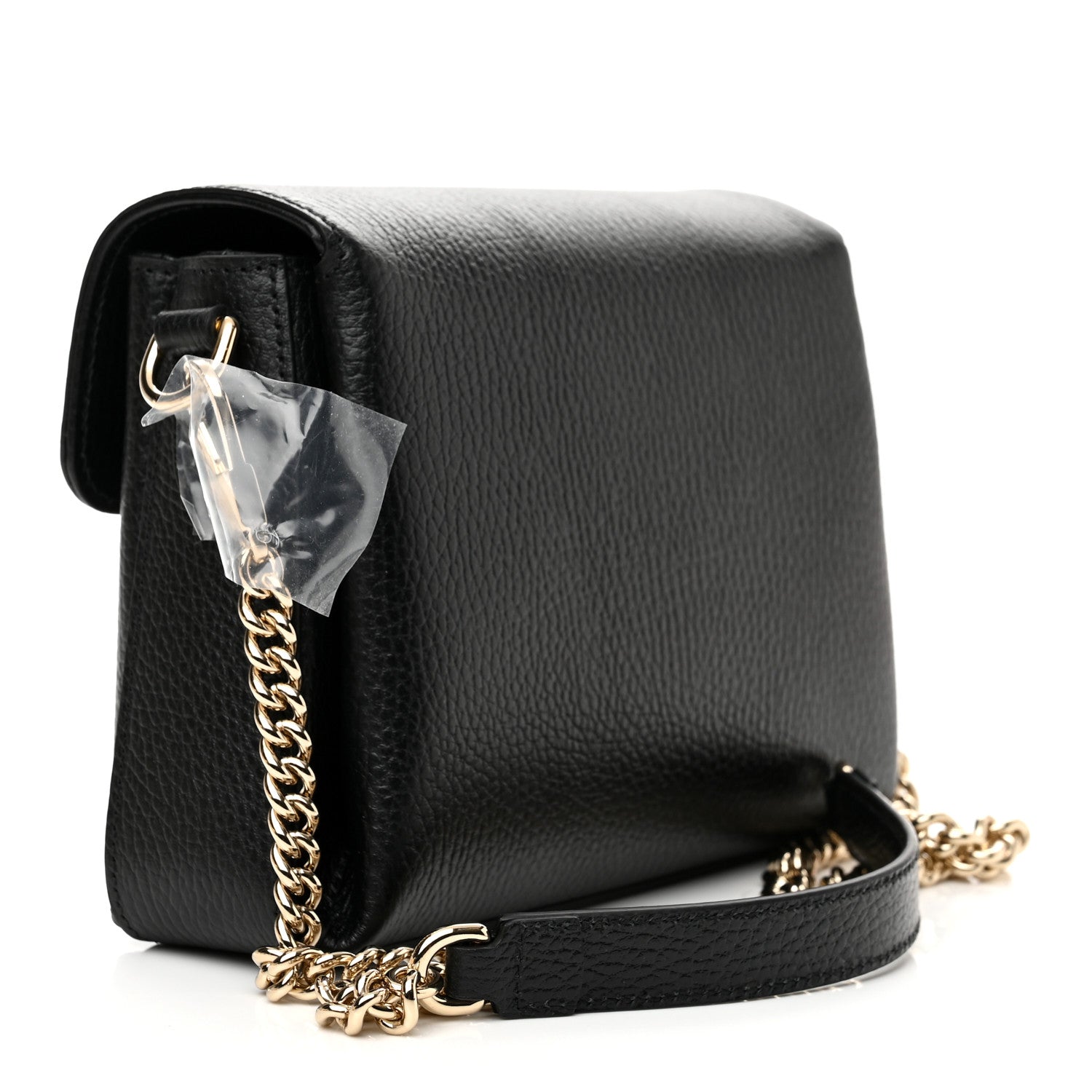 Gucci Dollar Calfskin Interlocking G Crossbody Bag Black 3 of 9