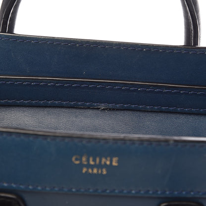Celine Smooth Calfskin Nano Luggage Ocean Blue 10 of 19