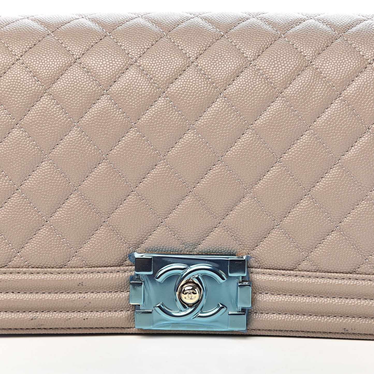 Caviar Quilted Medium Boy Flap Dark Beige
