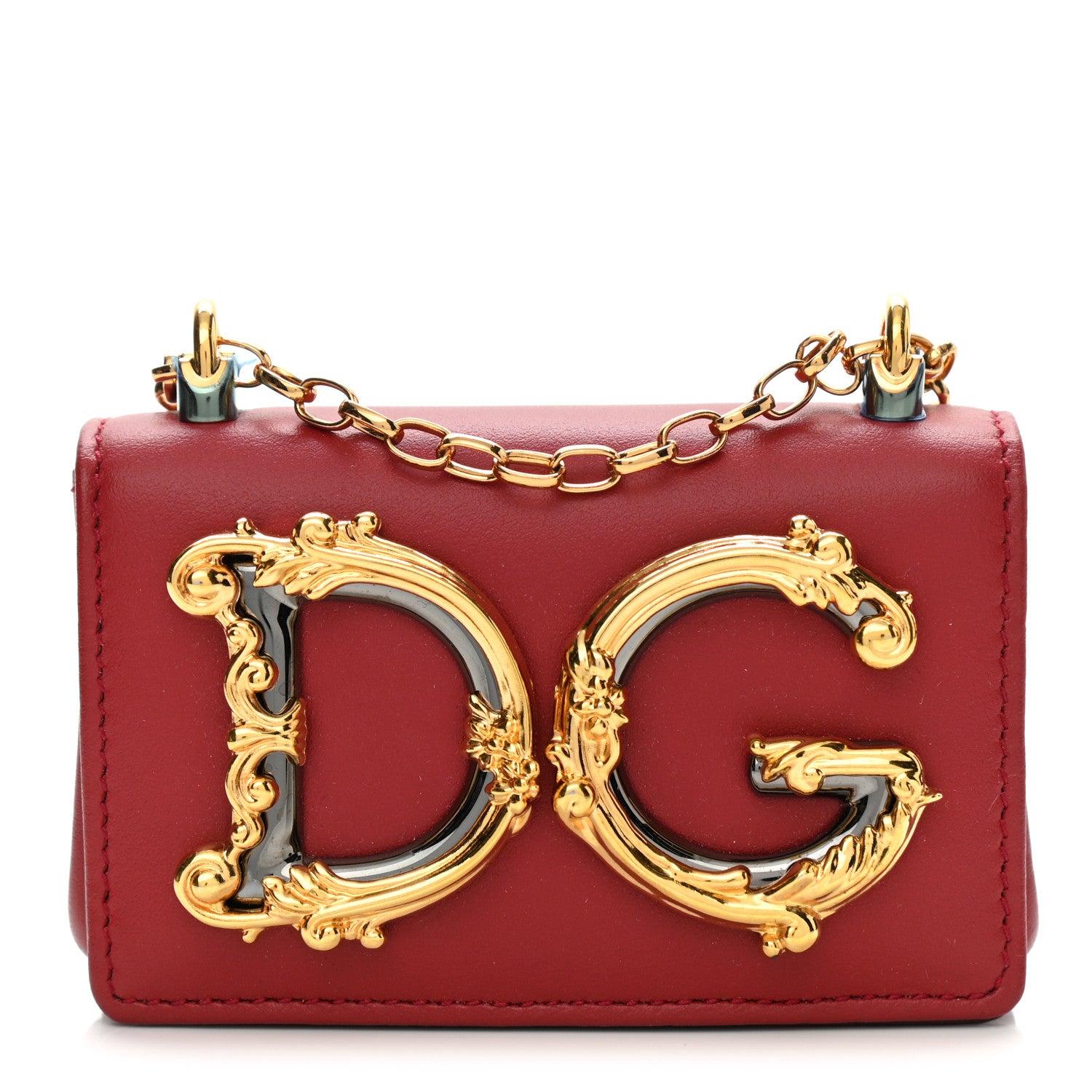 Dolce & Gabbana Nappa DG Girls Shoulder Bag Red 1 of 10