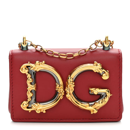 Dolce & Gabbana Nappa DG Girls Shoulder Bag Red 1 of 10