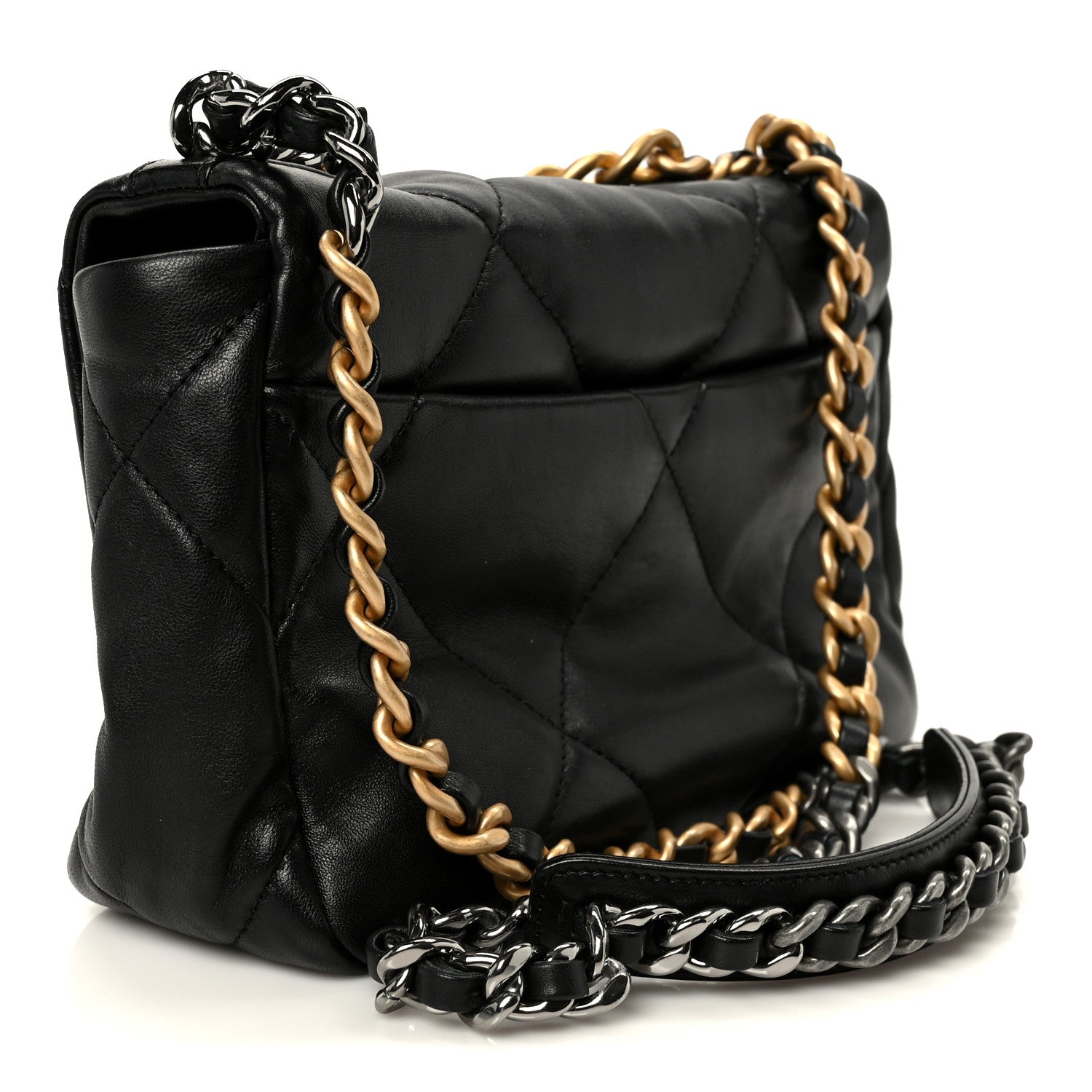 Chanel Lambskin Quilted Medium Chanel 19 Flap Black 3 of 10