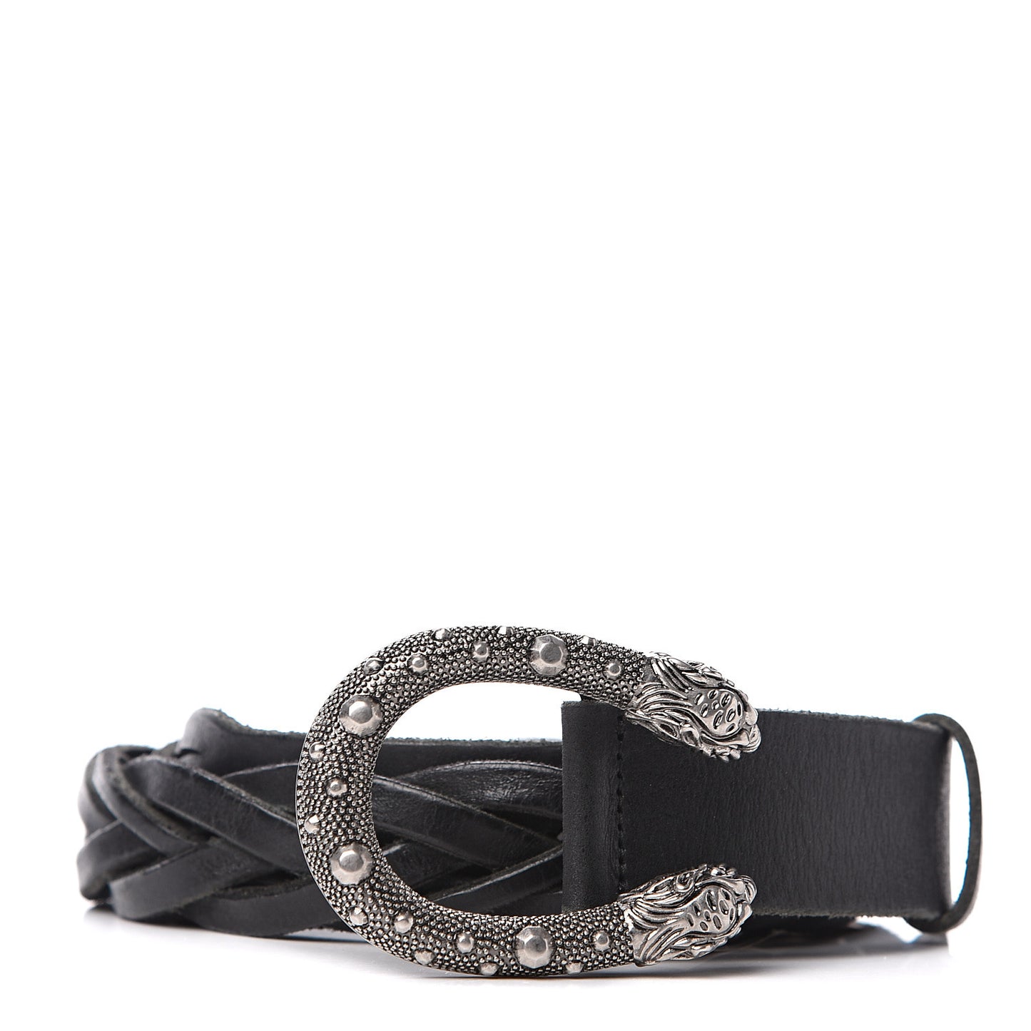 Calfskin Dionysus Braided Belt 95 38 Black