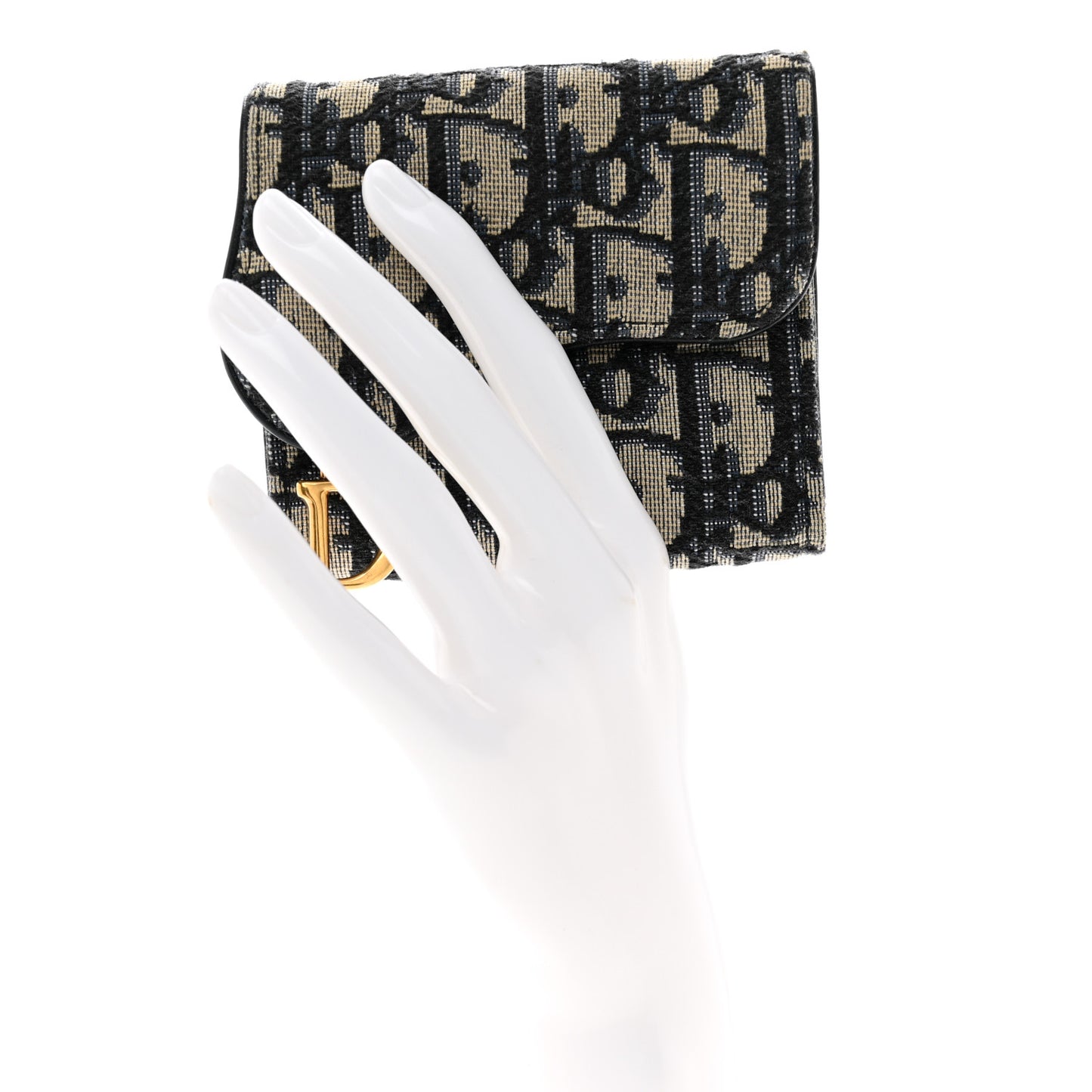 Oblique Saddle Lotus Wallet Blue