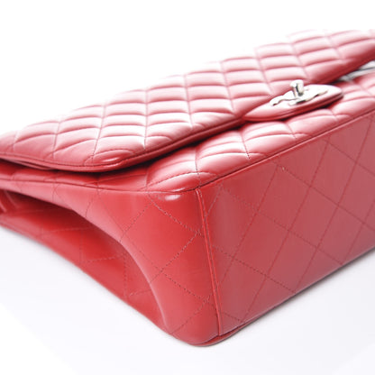 Chanel Lambskin Quilted Maxi Double Flap Red 8 of 10