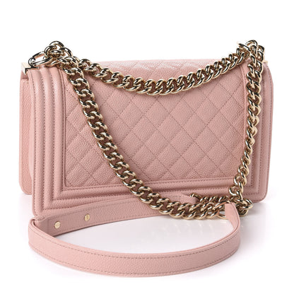 Chanel Caviar Quilted Medium Boy Flap Light Pink 3 of 12