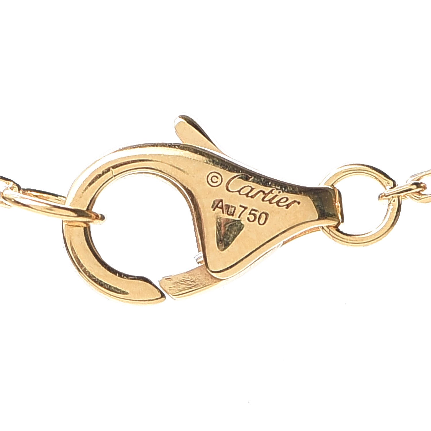 Cartier 18K Yellow Gold Diamond Mother of Pearl XS Amulette de Cartier Pendant Necklace 5 of 7