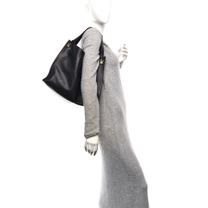 The Row Polished Saddle Calfskin Alexia Bag Black 2 of 10
