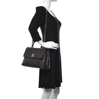 Chanel Caviar Quilted Medium Coco Handle Flap Black 3 of 12
