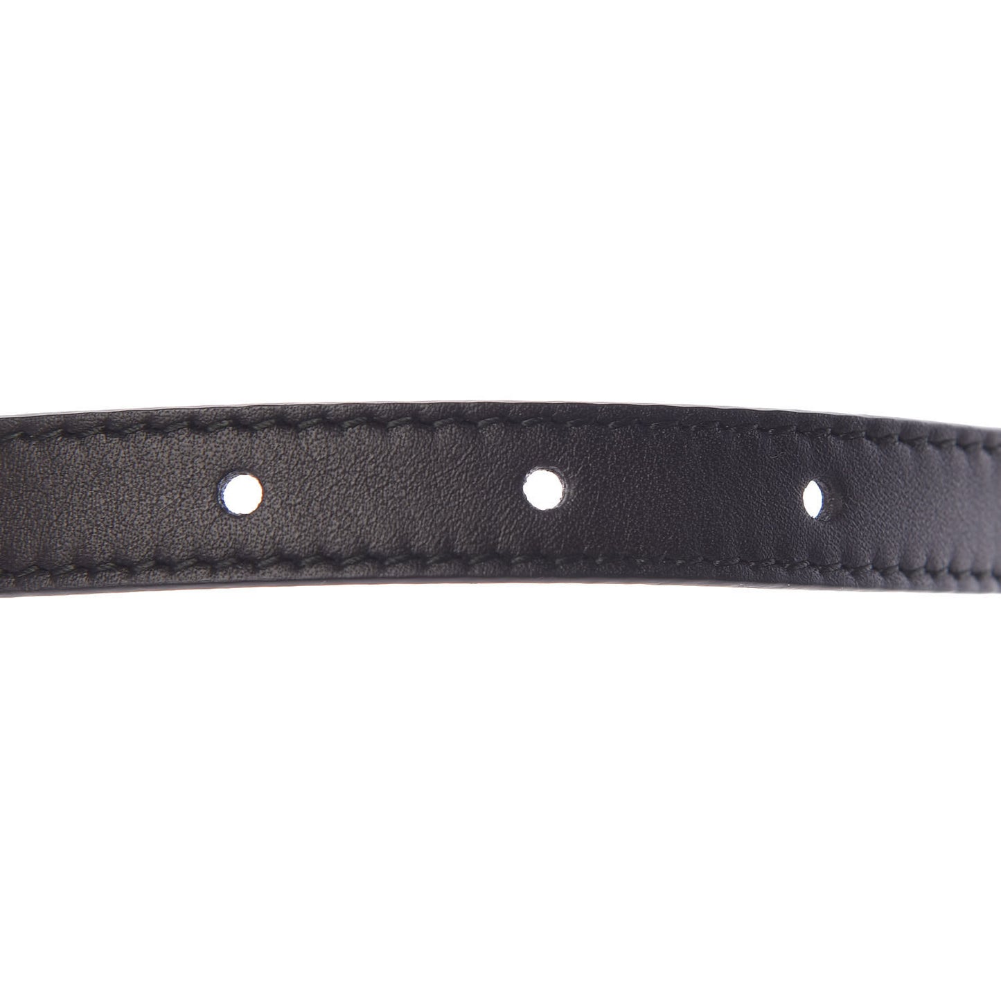 Calfskin Skinny Studded Feline Belt 80 32 Black