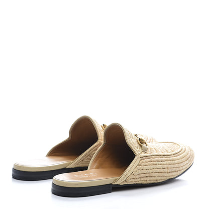 Gucci Raffia Mens Princetown Slippers 11 Naturale Sand Storm 4 of 8