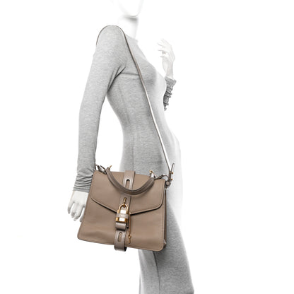 Chloe Grained Calfskin Medium Aby Day Shoulder Bag Motty Grey 2 of 12