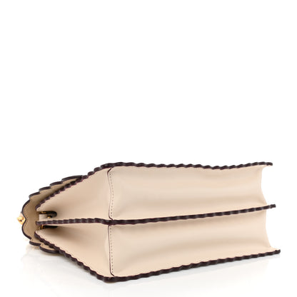 Fendi Vitello Liberty Scalloped Studded Kan I Shoulder Bag Camelia 3 of 11