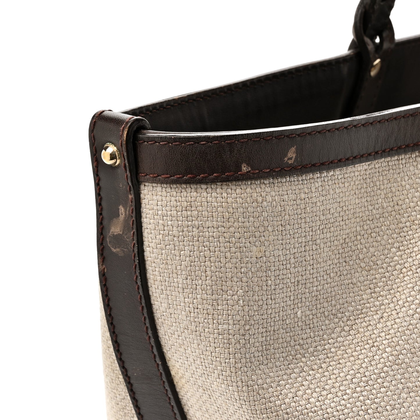 Linen Canvas Large Craft Logo Tote Brown