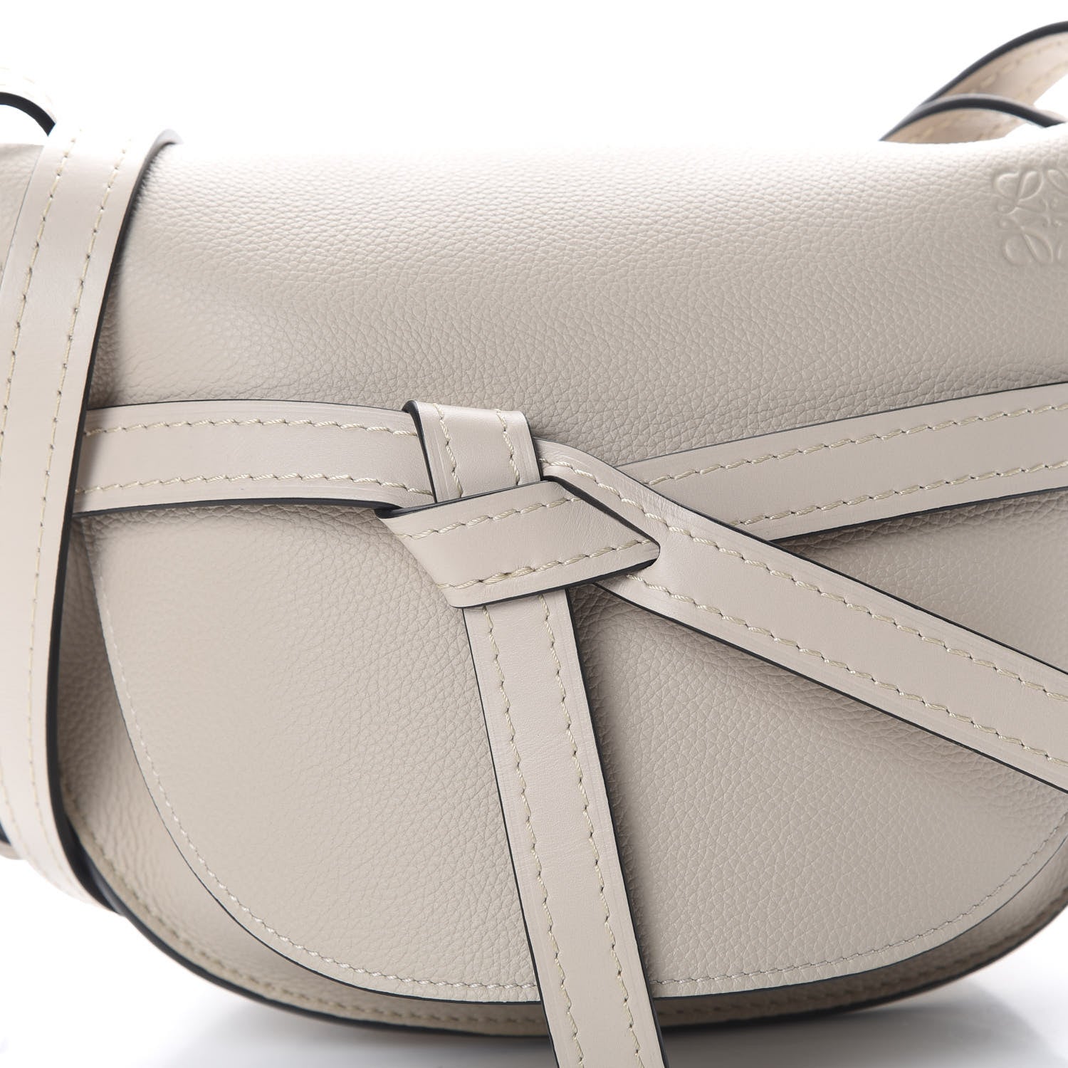 Loewe Grained Calfskin Small Gate Crossbody Bag Light Oat 7 of 9