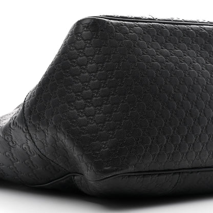 Gucci Guccissima Medium Bree Zippered Tote Black 9 of 10