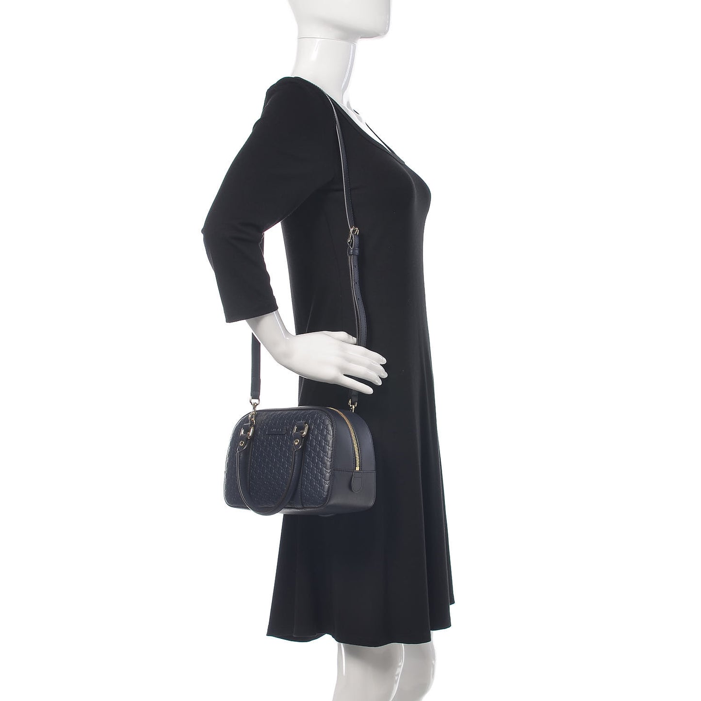 Soft Microguccissima Small Crossbody Bag Blue