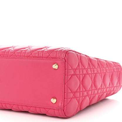 Christian Dior Lambskin Cannage Large Lady Dior Pink 10 of 10