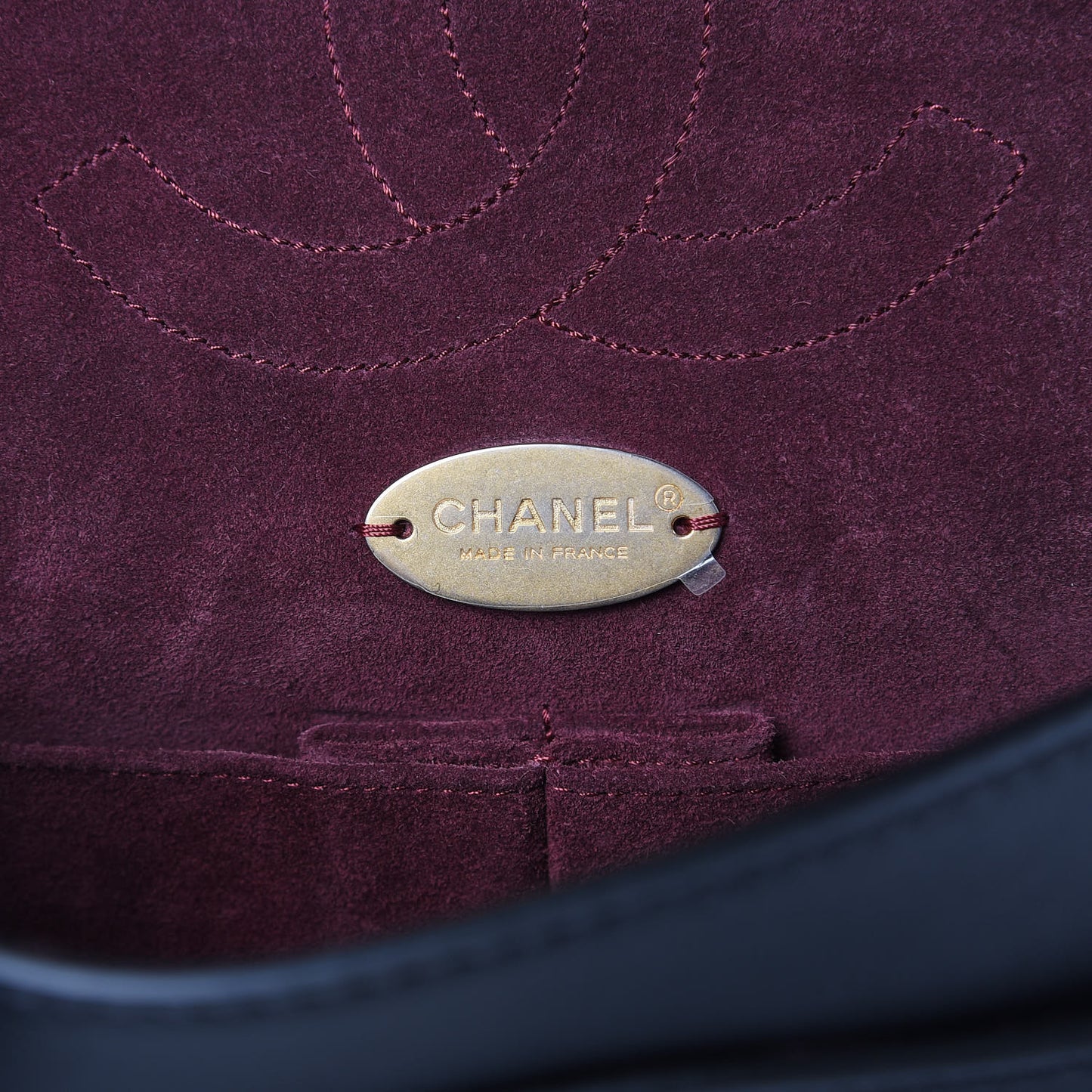 Calfskin Nude 2.55 Medals Reissue 225 Flap Black