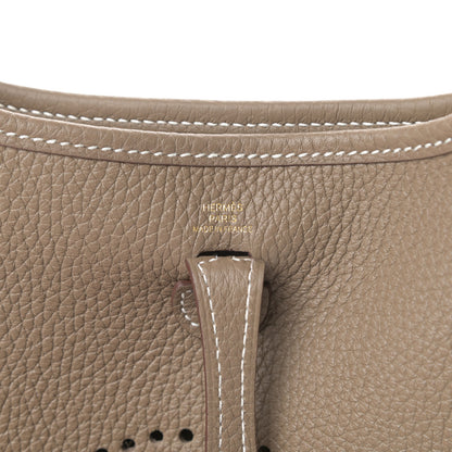 Hermes Taurillon Clemence Amazone Evelyne TPM Etoupe Bleu Indigo 6 of 12